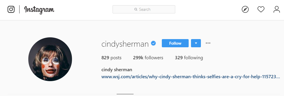 cindysherman instagram